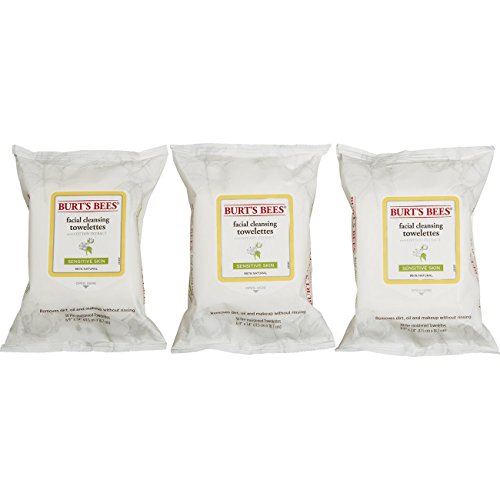 Burt'S Bees Sensitive Facial Cleansing Towelettes With Cotton Extract For Sensitive Skin  - 30