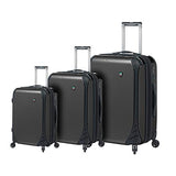 Mia Toro Fibre Di Carbonio Largo Luggage 3 Piece Set, Blue