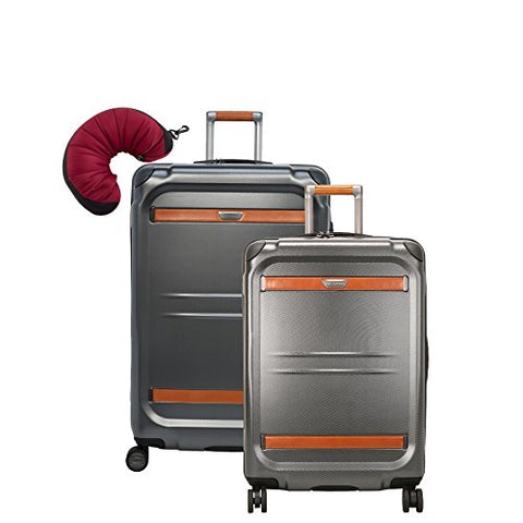 Ricardo Beverly Hills Ocean Drive | 3-Piece Set | 25" and 29" Spinners, Travel Pillow (Silver)