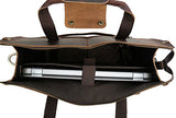 Polare 17" Vintage Full Grain Leather Messenger Bag For Laptop Briefcase Satchel Bag
