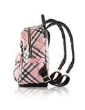 Betsey Johnson Plaid Patent Stud Medium Backpack - Blush Multi