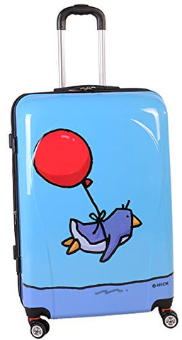 Ed Heck Flying Penguin Hardside Spinner Luggage 28 Inch, Sky Blue, One Size