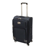 Chariot Genoa 3-Piece Lightweight Upright Spinner Luggage Set, Navy Grey