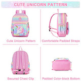 Unicorn Backpack for Little Girls,VASCHY Cute Rainbow Glitter Lightweight Water Resistant Preschool Backpack for Kids,Toddlers Kindergarten School Bag