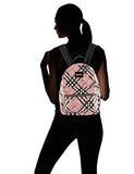 Betsey Johnson Plaid Patent Stud Medium Backpack - Blush Multi