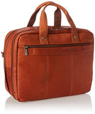 Kenneth Cole Reaction Colombian Leather Dual Compartment Expandable 15.6" Laptop Portfolio, Cognac