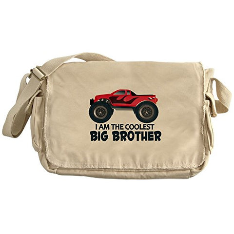 Cafepress - Coolest Big Brother - Truck - Unique Messenger Bag, Canvas Courier Bag