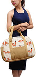 Vietsbay Women Funny Fox Pattern Canvas Travel Duffle Bags Was_19