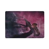 Saxophone Solo Performance Blocking Print Passport Holder Cover Case Travel Luggage Passport Wallet Card Holder Made With Leather For Men Women Kids Family