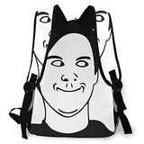 Casual Backpack,Irritating Troll Face Man With Cynical E,Business Daypack Schoolbag For Men Women Teen