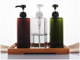 XINGZI 2PCS 450ml 15oz Empty Square Plastic Pump Bottles Cosmetic Lotion Dispenser Refillable Toiletries Liquid Containers Bathroom Accessories for Makeup Liquid Shampoo Hair-Conditioner