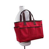 CB Station Organizing Utility Tote With Pockets (Red)