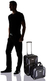 Rockland Luggage 2 Piece Set, Black/Gray, One Size