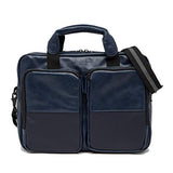 Ben Sherman Keats Grove Leather Top Zip 15.6" Computer Briefcase in Navy