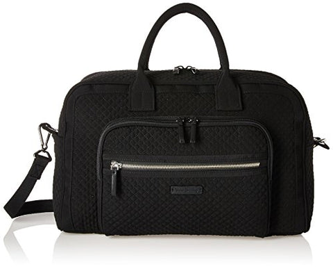 Vera Bradley Women'S Iconic Compact Weekender Travel Bag Vera, Classic Black