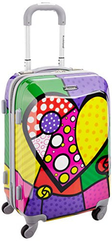 Rockland 20 Inch Polycarbonate Carry On, Heart, One Size