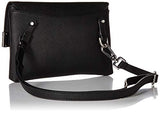 Calvin Klein Raelynn Saffiano Belt Bag Fanny Pack, black/silver