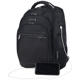 Kenneth Cole Reaction Triple Compartment 17" Laptop Backpack Black One Size
