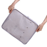 Travel Packing Cubes 7 Set, JJ POWER Luggage Organizers with toiletry kit shoe bag (Gray)