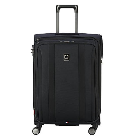 Delsey Luggage Titanium Soft Expandable 25 Inch Spinner, Black