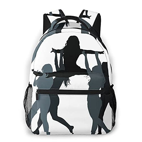 Casual Backpack,Cheerleader Dancers Figure Silhouette Is,Business Daypack Schoolbag For Men Women Teen