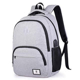 2-FNS Classical Oxford Laptop Backpack for School, Boys Girls Bookbags for High School College with