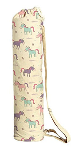 Cute Unicorn Pattern-2 Printed Canvas Yoga Mat Bags Carriers Was_41