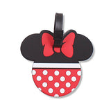 Finex Set of 4 - Mickey Mouse Minnie Mouse Travel Silicone Luggage Tags Bag Tag Adjustable Strap