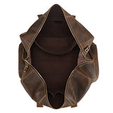 Polare Mens Genuine Leather Duffel Bag Overnight Travel Duffle Weekender Bag 23.2''