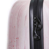 Mia Toro Italy Painted Hardside Spinner Luggage 3pc Set,Wood Humbird