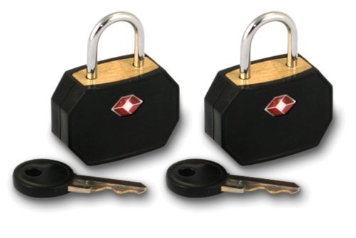 Lewis N. Clark Tsa Mini Padlock 2 Pack, Black Color: Black, Model: Tsa14-Blk, Tools & Hardware