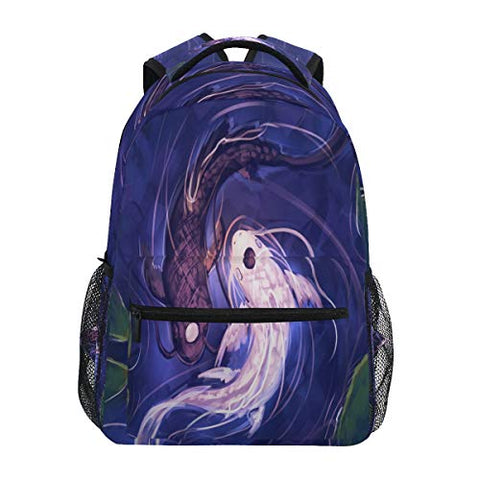 Nander Laptop Travel Backpack Gossip Koi Fish Large Capacity Business College Student School Bookbags