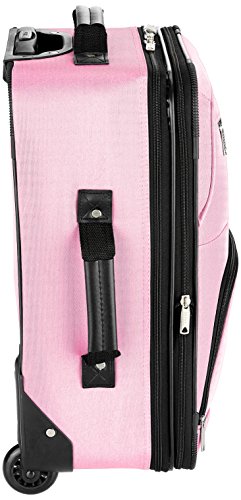 Pink Carry On Suitcase Rockland Hardside Luggage Set In Pink