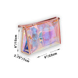 WestonBasics Holographic Makeup Bag, Set of 2 Iridescent Makeup Pouch for Cosmetic Toiletry, Pencil, Brush, Makeup Organizer Bags for Women Girls, Teens, Bridesmaids, Great for Travel, Gifts, 2 PCS