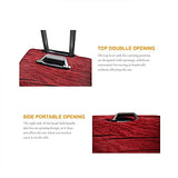 Travel Luggage Cover，Maroon,Wooden Planks Timber Board Ancient Tre，Washable Elastic Durable , With Concealed Zipper Suitcase Protector Fits For 29-32 Inch -XL.