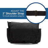 United States Marine Corps Army Heavyweight Canvas Messenger Shoulder Bag in Black & White