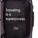 Cloe Checked Medium 24 inch Water-Resistant Luggage with 360º-spinner wheels in Magenta Color