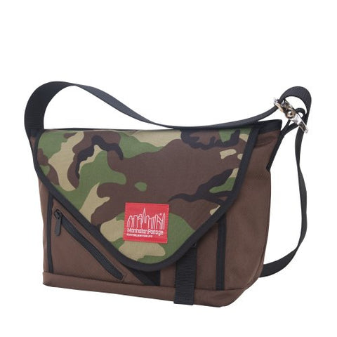 Manhattan Portage Flat Iron Messenger Bag, Small, Dark Brown/Camo/Black