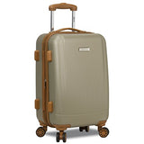 Dejuno Legion Hardside Spinner TSA Combination Lock Carry-on Suitcase-Beige