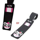 Carise Cartoon Silicone Travel Luggage Tags Baggage Suitcase Bag Labels Name Address