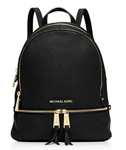 MICHAEL Michael Kors Rhea Zip Medium Leather Backpack, Black
