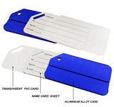Aluminum Luggage Tag for Luggage Baggage Travel Identifier By CPACC (Blue 2PCS)