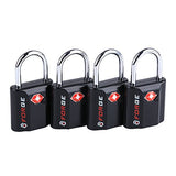 Black 4 Pack Tsa Approved Travel Luggage Locks