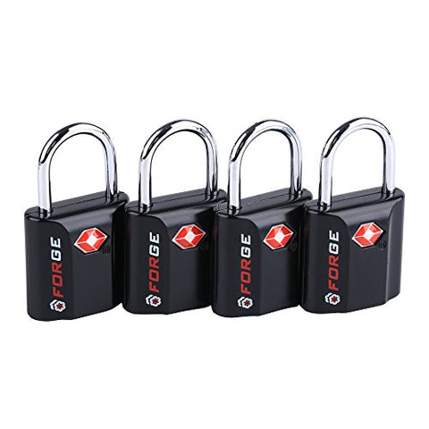Black 4 Pack Tsa Approved Travel Luggage Locks