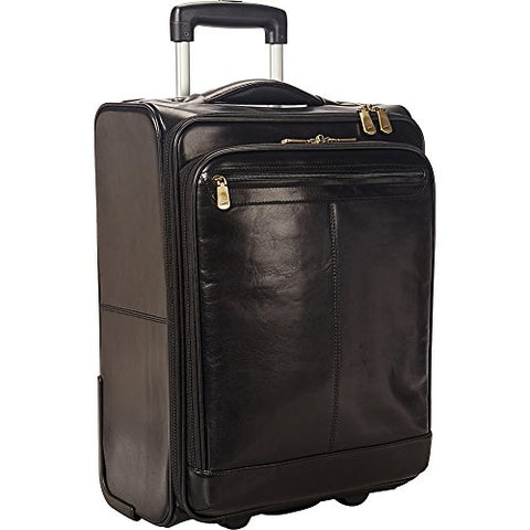 Mancini Leather Goods Signature Overnight 15.6" Laptop/Tablet Wheeled Briefcase