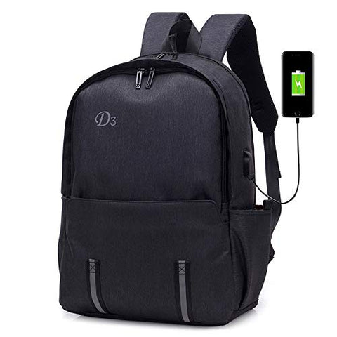 Travel Daypack Travel Daypack School College Bag with USB Charging Port School Book Bag BOPai