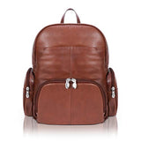 McKlein, S Series, Cumberland, Pebble Grain Calfskin Leather, 15" Leather Dual Compartment Laptop Backpack, Brown (88364)