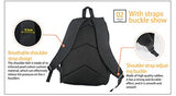 Bigcardesigns Black Fashion Basketball Backpack 17" School Bag for Boys Girls Rucksack