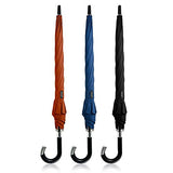 DAVEK ELITE UMBRELLA (Classic Black) - Quality Cane Umbrella with Automatic Open, Strong &