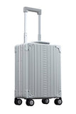 Aleon 20" Vertical Carry-On Aluminum Hardside Luggage Or Business Briefcase (Platinum) Sliver